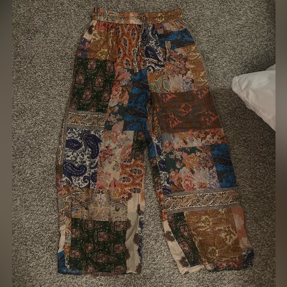 Zimmermann Multicolor Patchwork Pants - image 1